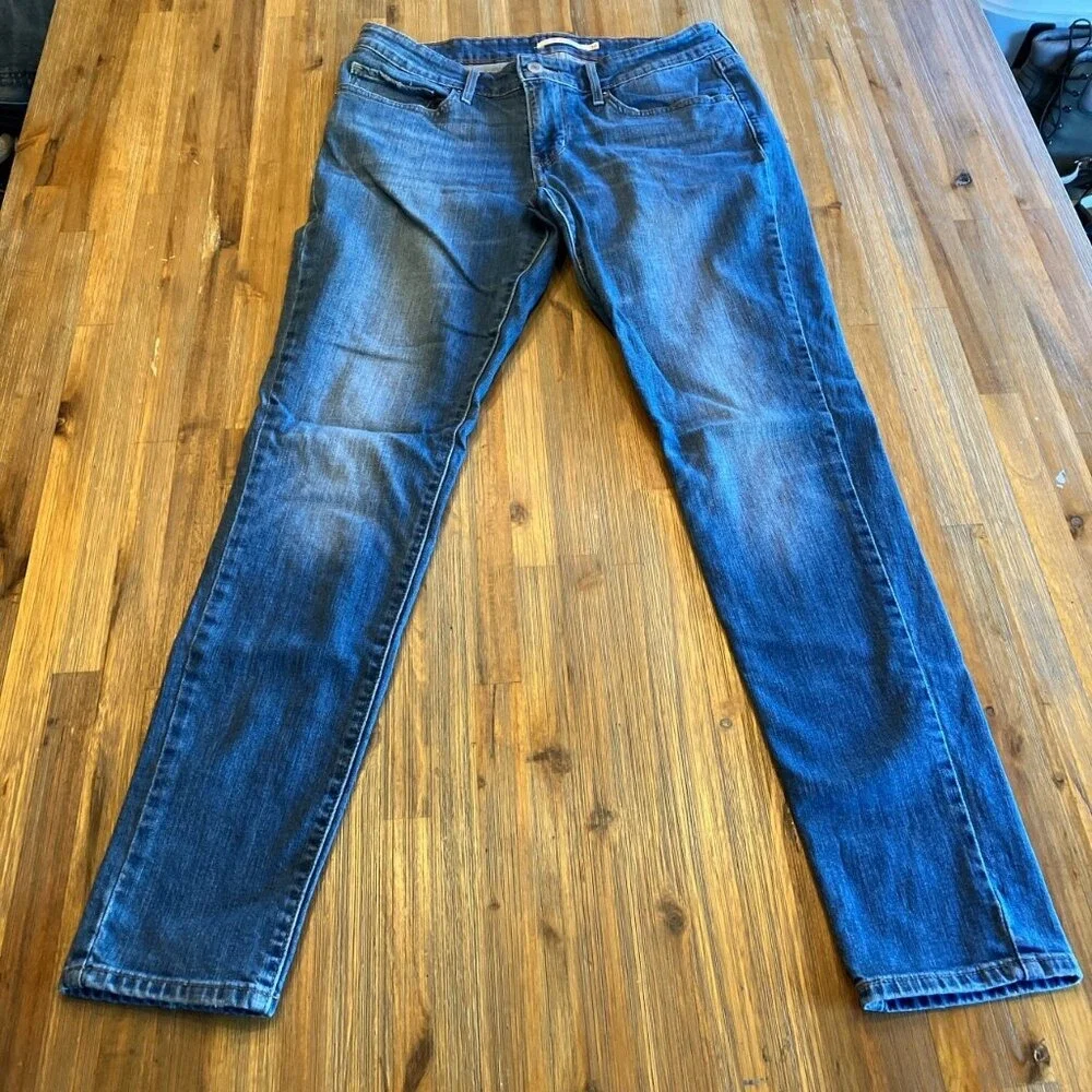 Levis 711 Skinny medium‎ wash stretch denim jean size 30 - Picture 3 of 7